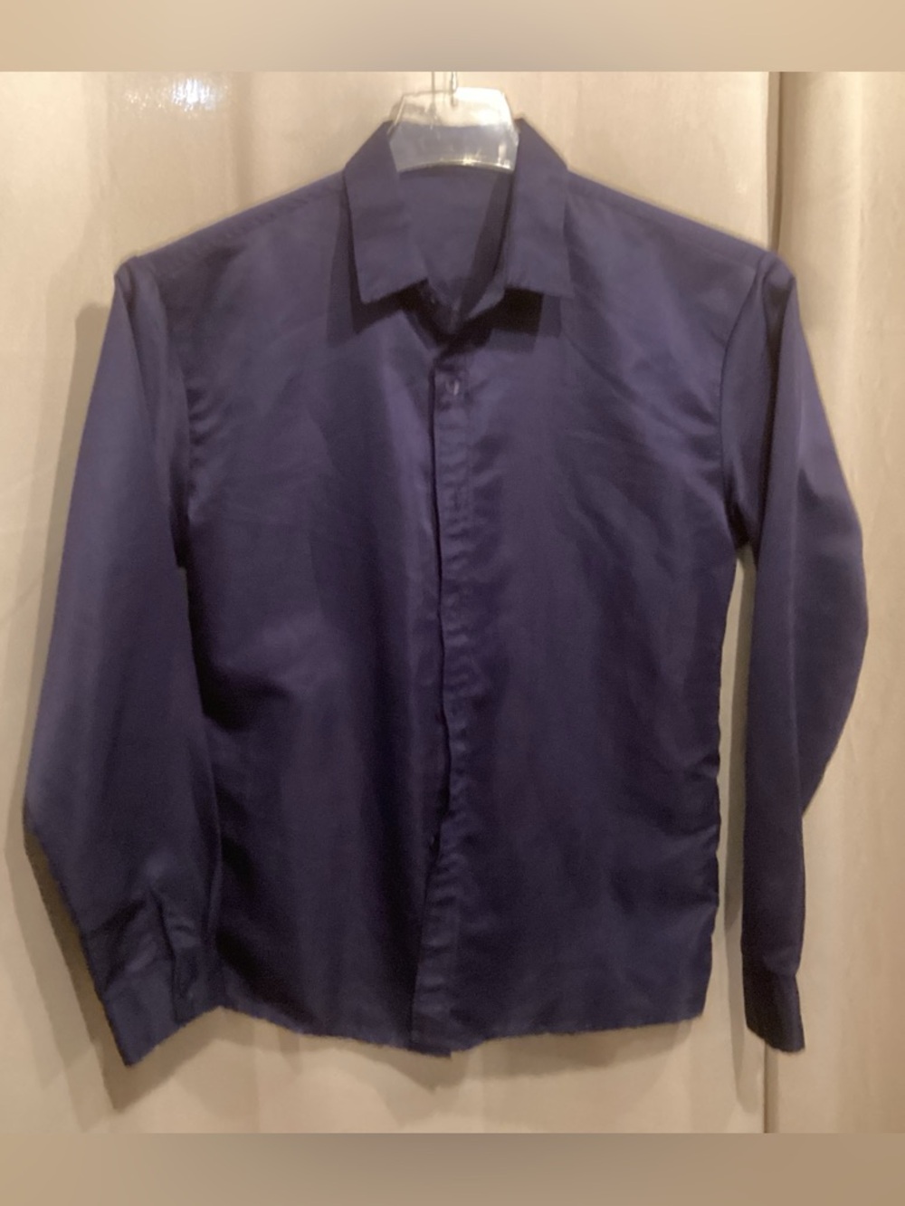 Men's Classic Long-Sleeve Navy Shirt size L